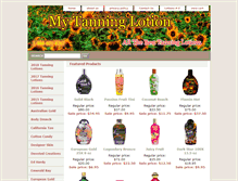 Tablet Screenshot of mytanninglotion.com